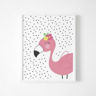 Pink Flamingo Wall Art Print