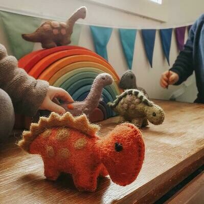 Felt Dinosaurs Natural - Set of 5