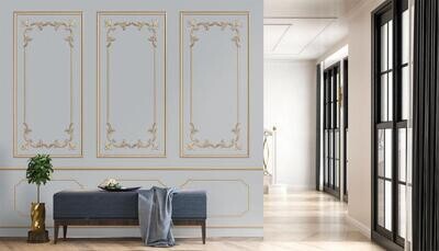 Wallpaper - Moulding: Golden Relief