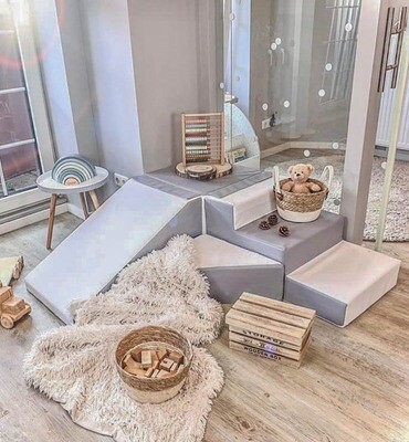 Soft Foam Play 4 Piece Set - Steps, Wedge, Cube &amp; Triangle