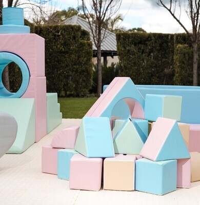 Soft Foam Play 15 Piece Set - Mega House Pastel
