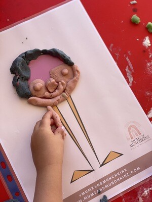 Monster Playdough Mat and Playdough