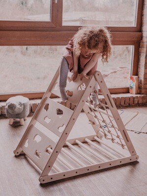 Climbing Triangle, Slide and Climbing Arch - 3 Piece Set