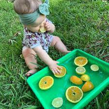 Montessori Activities: Fruit Sensory Play